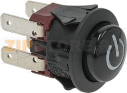 ЧЕРНЫЙ ДВУХПОЛЮСНЫЙ ПЕРЕКЛЮЧАТЕЛЬ 16А 250В 