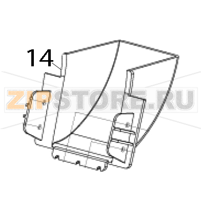 Rear cover TSC TDP-225W Rear cover TSC TDP-225WЗапчасть на деталировке под номером: 14