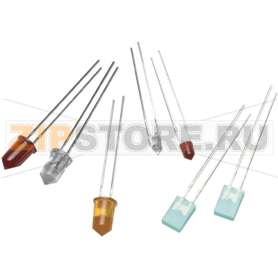 Светодиод круглый 2.1 мкд, желтый, 5 мм, 50°, 2 мА, 1.8 В Avago Technologies HLMP-4719 