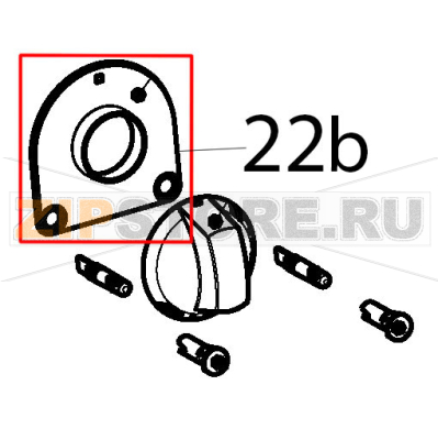 Sottomanopola el 2L grigio Tecnoinox FR48FE7 Sottomanopola el 2L grigio Tecnoinox FR48FE7Запчасть на деталировке под номером: 22b