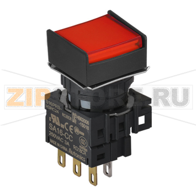 Выключатель кнопочный, Ø отверстия: 16 мм Autonics S16PRS-H3RC24 