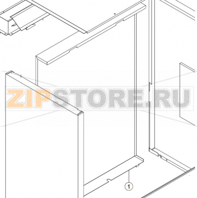 Rear side cover Hobart UXT-10A                                         Rear side cover Hobart UXT-10AЗапчасть на сборочном чертеже под номером: 1Название запчасти на немецком языке языке: Rear side cover Hobart UXT-10A
