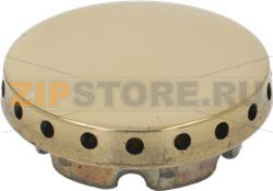 BURNER CAP PERFORATED BRASS POLISHED 