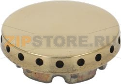 BURNER CAP PERFORATED BRASS POLISHED 