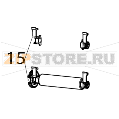 Platen roller for media with a liner 300dpi Zebra ZD611 Direct Thermal Platen roller for media with a liner 300dpi Zebra ZD611 Direct ThermalЗапчасть на деталировке под номером: 15