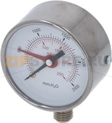 PRESSURE GAUGE ø 65 mm 0-2.5 bar 