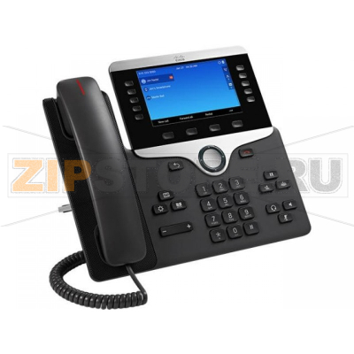 IP-телефон 2xGE (PoE), 5 линий, SIP, 800х480 пкс, 1xUSB, RJ-9 Cisco CP-8851-K9 