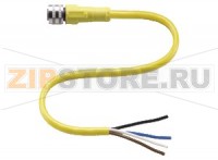 Кабель датчика-исполнительного устройства Female connector V1-G-YE10M-PUR-H/S Pepperl+Fuchs