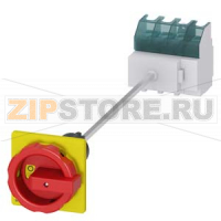 АВАРИЙНЫЙ ГЛАВНЫЙ УПРАВЛЯЮЩИЙ ПЕРЕКЛЮЧАТЕЛЬ 4-ПОЛЮСНЫЙ IU=63, P/AC-23A AT 400V=22KW МОНТАЖНОЕ ОСНОВАНИЕ МОНТ. РЕЙКА /МОНТАЖ ПОСР. 2 ОТВЕРСТИЙ ПОВОРОТНЫЙ ИСП. МЕХАНИЗМ КРАСН\ЖЕЛТ. Siemens 3LD2545-1TL53