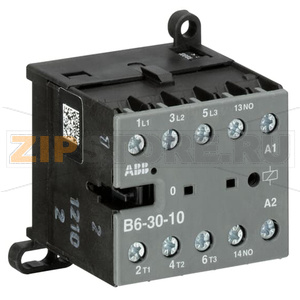 Миниконтактор B6-30-10, 9 A, 400 B, AC3, катушка: 48 В/АС ABB GJL1211001R0103 