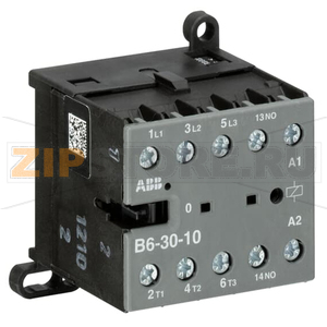 Миниконтактор B6-30-10, 9 A, 400 B, AC3, катушка: 48 В/АС ABB GJL1211001R0103 