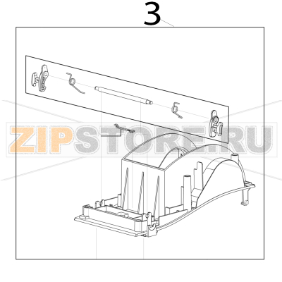Top inner cover assembly / Beige TSC TDP-324 Top inner cover assembly / Beige TSC TDP-324Запчасть на деталировке под номером: 3
