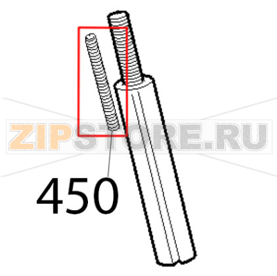 Prig. corto affilatoio M5x30 Sirman Mirra 220 Prig. corto affilatoio M5x30 Sirman Mirra 220Запчасть на деталировке под номером: 450