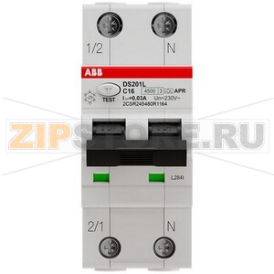 Выключатель дифференциального тока, автоматический, DS201 L C16 APR30 ABB 2CSR245480R1164 