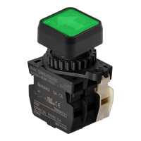 Выключатель кнопочный, Ø отверстия: 22/25 мм Autonics S2PRS-P3GUABLM