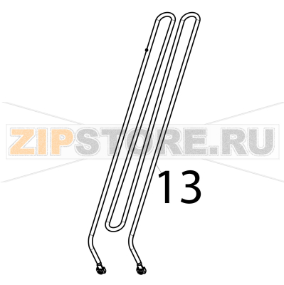 Heating element Tecnoinox FTR70E7 Heating element Tecnoinox FTR70E7Запчасть на деталировке под номером: 13