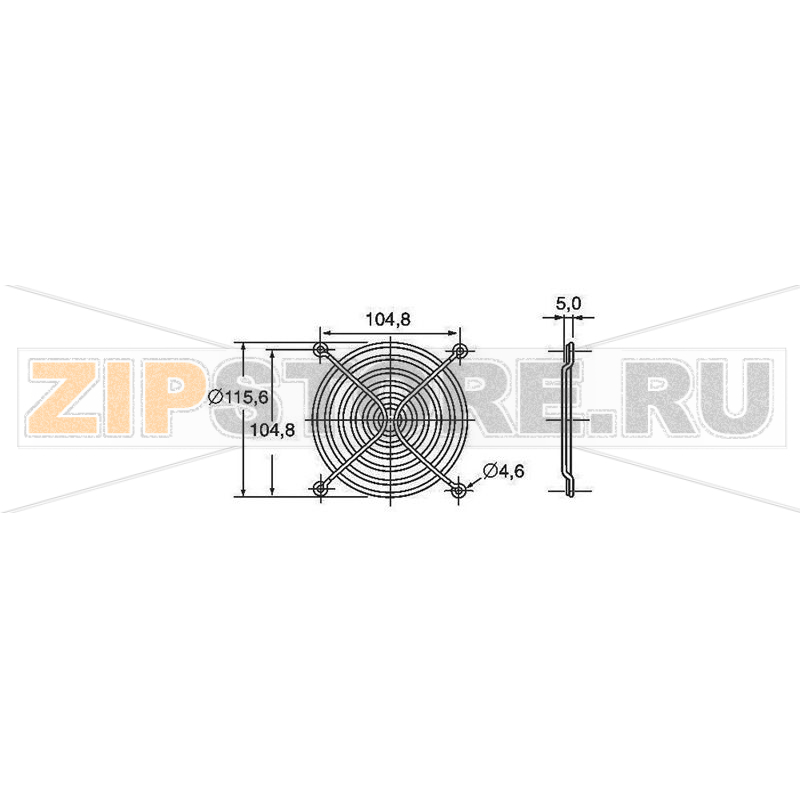 Решетка для вентилятора, (ШxВ) 120x120 мм, стальная Panasonic ASFN18001 