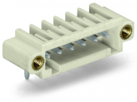 MCS MINI Вилка THT; 1.0 x 1.0 mm solder pin; угловые; 100% защита от неправильного подсоединения; Резьбовой фланец; Шаг контактов 3,5 мм; 2-пол.; светло-серые Wago 734-162/108-000