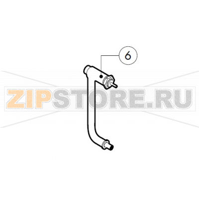 Door handle assembly Lainox MVE051P                                                                                         Door handle assembly Lainox MVE051PЗапчасть на сборочном чертеже под номером: 6Название запчасти на итальянском языке языке: Door handle assembly Lainox MVE051P
