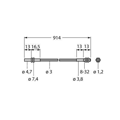 Кабель оптоволоконный, высокотемпературный Turck IMT.753P 