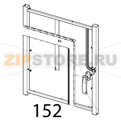 Ovens door frame Tecnoinox EFC10M Ovens door frame Tecnoinox EFC10MЗапчасть на деталировке под номером: 152