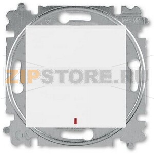 Переключатель одноклавишный с контрольной подсветкой, белый ABB 2CHH592545A6003 