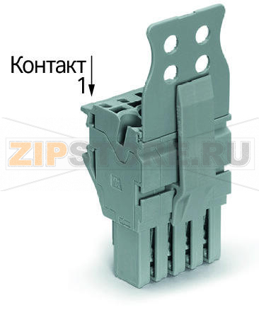 1-проводниковая розетка; Пластина разгрузки натяжения; 2,5 мм; 5-пол.; 2,50 mm; серые Wago 2022-105/144-000 