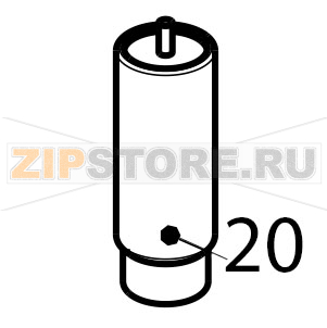 Piede 1&quot;3/4, H250 Tecnoinox PFU70V7 Piede 1"3/4, H250 Tecnoinox PFU70V7Запчасть на деталировке под номером: 20