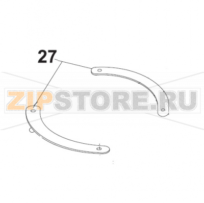 Fittings for Safetyguard Plast Bear Varimixer AR40 VL-1S                                                               Fittings for Safetyguard Plast Bear Varimixer AR40 VL-1SЗапчасть на сборочном чертеже под номером: 27Название запчасти на датском&nbsp;языке: Fittings for Safetyguard Plast Bear Varimixer AR40 VL-1S