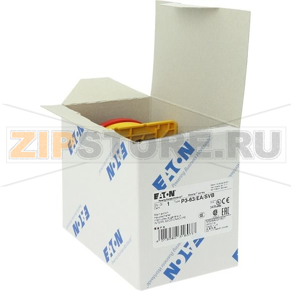 Выключатели главные, P3, 63 A, 3-полюсн Eaton P3-63/EA/SVB 