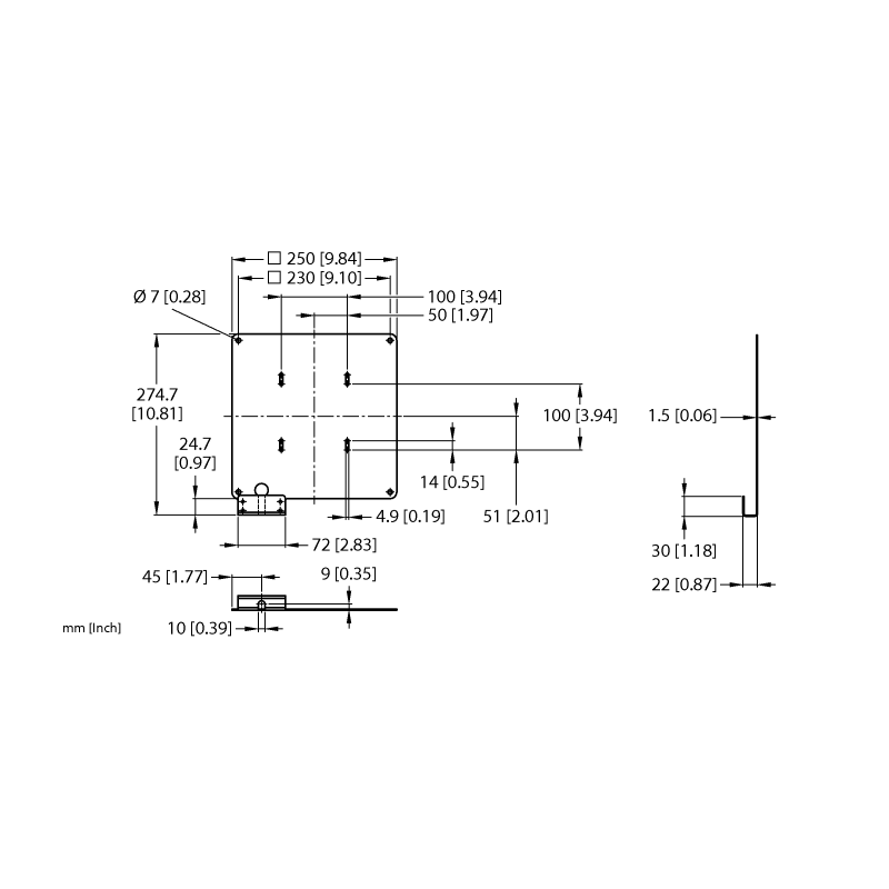 Переходник монтажный Turck TN-UHF-ACCSY-Q250-PROTECT 