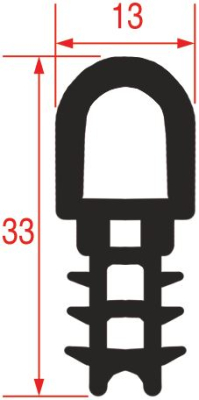 УПЛОТНИТЕЛЬНАЯ РЕЗИНА ДЛЯ ПЕЧИ 625X725 ММ 