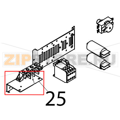 Supporto morsettiera Tecnoeka KF 966 D AL UD Supporto morsettiera Tecnoeka KF 966 D AL UDЗапчасть на деталировке под номером: 25