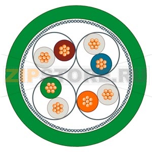 Патч корд SIND.  ETHERNET J45/RJ45, CAT 6A , длина 4.0 м Siemens 6XV1870-3QH40 