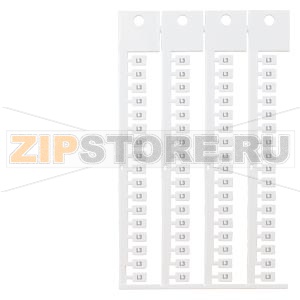 inscription label, front, with L3, horizontal, terminal width: 5 mm, H: 7 mm, white Siemens 8WA8347-2AE 