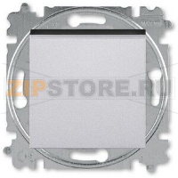 Переключатель перекрёстный, одноклавишный, серебро/дымчатый чёрный ABB 2CHH590745A6070