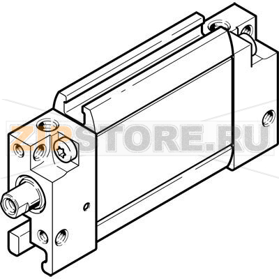 Пневмоцилиндр плоский Festo DZF-12-40-P-A 