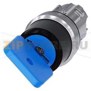 АКТУАТОР ПОВОРОТНОГО ПЕРЕКЛЮЧАТЕЛЯ С КЛЮЧОМ O.M.R., 22MM, КРУГЛ., ГЛЯНЦЕВЫЙ МЕТАЛЛ, НОМЕР ЗАМКА 73038, ЧЁРНЫЙ / ГОЛУБОЙ, С 2 КЛЮЧАМИ, 2 КОММУТАЦИОННЫХ ПОЛОЖЕНИЯ: O-I, С ФИКСАЦИЕЙ, УГОЛ ПОВОРОТА РУКОЯТКИ 90 ГРАД.: 10:30Ч. /13:30Ч., ПОЛОЖЕНИЕ ИЗЪЯТИЯ КЛЮЧА: 