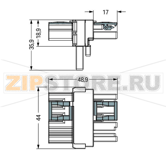T-distribution connector; 4-pole; Cod. B; 1 input; 2 outputs; 2 locking levers; pink Wago 770-1633 Protected against mismating and maintenance-freeAdditional variable coding is possible.Components can be clearly printed on and color-coded to meet custom requirements....