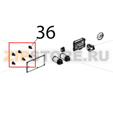 Distanziale nylon incastro maschio-incastro maschio Unox XF 190 Distanziale nylon incastro maschio-incastro maschio Unox XF 190Запчасть на деталировке под номером: 36