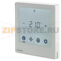 RDF800KN/NF - Сенсорный комнатный термостат с KNX, для 2-/4-трубных фэнкойлов, универсальных приложений или компрессоров типа DX (для Китайских рамок) Siemens RDF800KN/NF