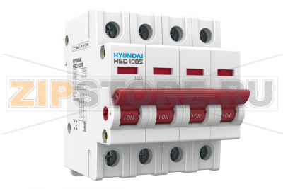 Выключатель нагрузки модульный 32 А, 4 полюса Hyundai Electric HSD100S4PDSS0000C00032_C 
