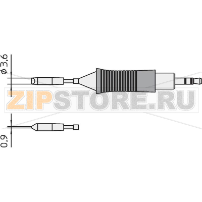 Жало паяльное, форма: долотообразное, прямое, наконечник: 3.7 мм, 1 шт Weller RT11 