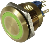 Кнопка антивандальная 250 В/AC, 3 А, 1 x выкл/вкл, без фиксации, IP65 TRU Components GQ22-11E/G/12V/G