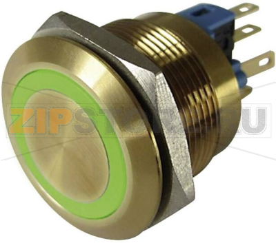 Кнопка антивандальная 250 В/AC, 3 А, 1 x выкл/вкл, без фиксации, IP65 TRU Components GQ22-11E/G/12V/G 