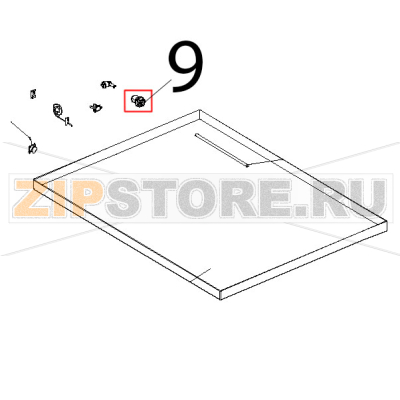 Passaparete Ø: 8 Unox XL 404 Passaparete Ø: 8 Unox XL 404Запчасть на деталировке под номером: 9