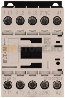 Контактор 7 А, 230В (АС), 1НЗ доп. контакт, категория AC-3, AC-4 Eaton DILM7-01(230V50HZ, 240V60HZ) 