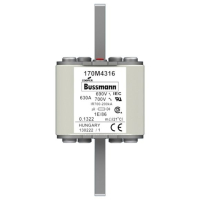 Предохранитель, 630 A, AC 690 В, 200 кА, size 1, 53x69x111 мм, aR, IEC Eaton FUSE 630A 690V 1E/