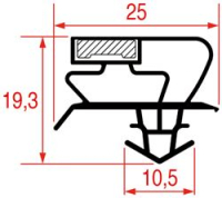 GUARNIZIONE AD INCASTRO 775x530 mm