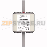 Предохранитель, 550 A, AC 690 В, 200 кА, DIN 1, 53x53x108 мм, aR, DIN, IEC Eaton FUSE 550A 690V